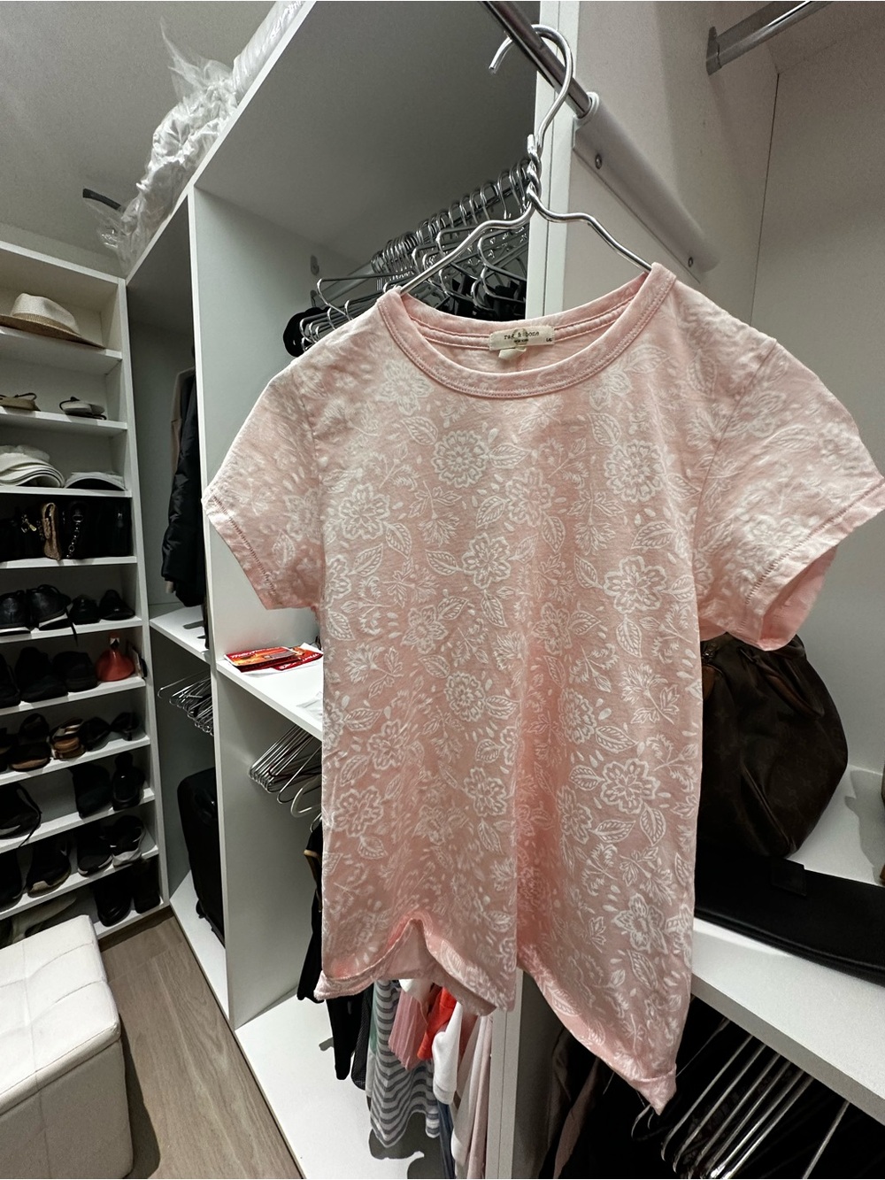 rag & bone Pink Floral Short Sleeve Tee